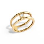 Anel em ouro amarelo e diamante - Brilho Meu 0