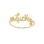 Anel em ouro amarelo e diamante - personalizado - Selfie 3