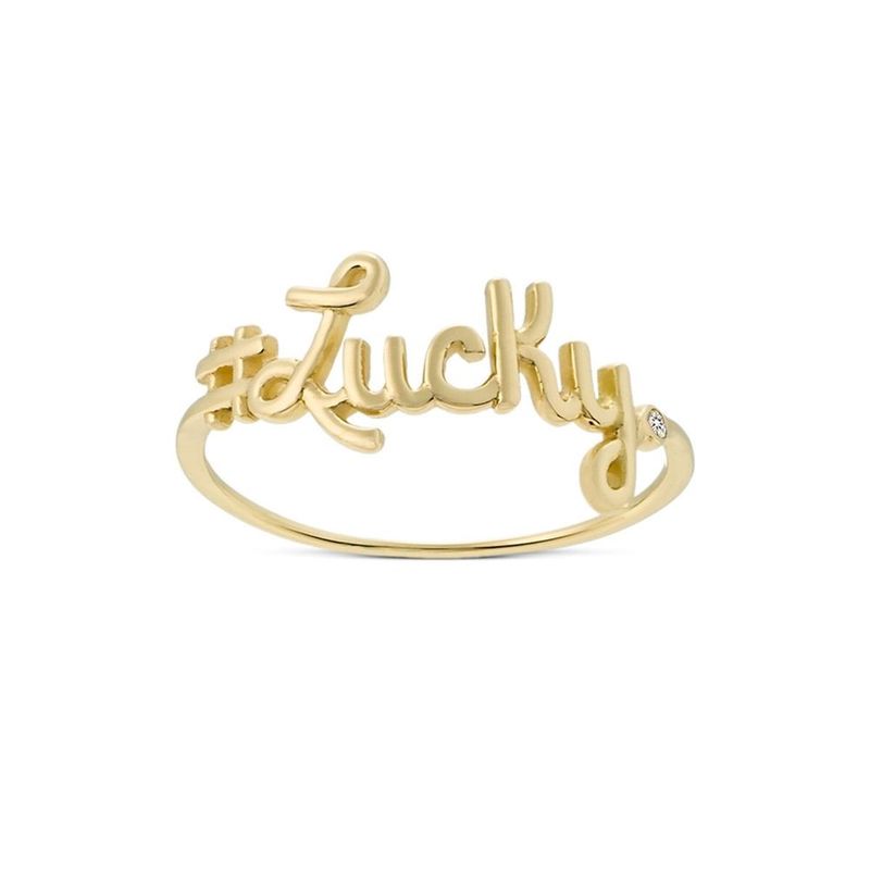 Anel em ouro amarelo e diamante - personalizado - Selfie 3