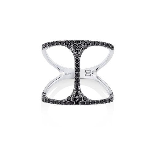 Anel em ouro branco e espinélios - Happy Hour