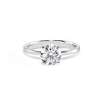 Anel em ouro branco e diamante - Solit rio 1