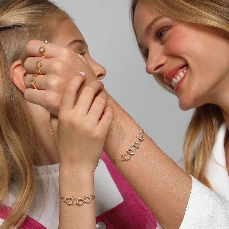 Anel em ouro amarelo e diamantes - Amor Infinito 1