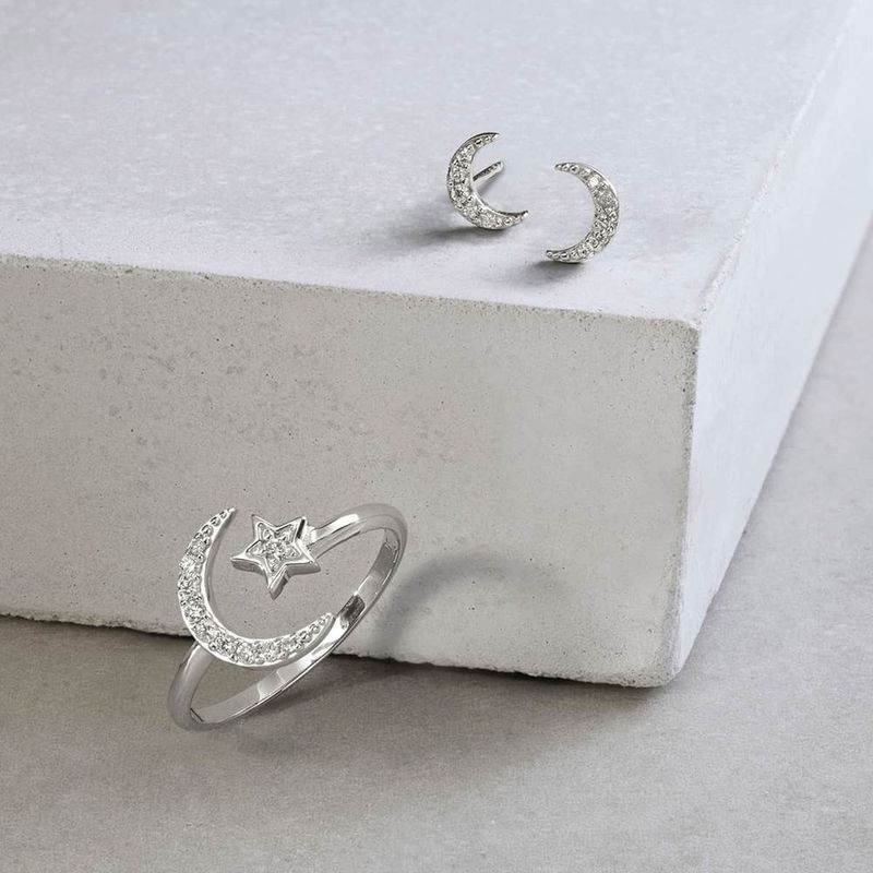 Anel em ouro branco e diamantes - Sky 1