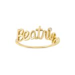 Anel em ouro amarelo e diamante - personalizado - Selfie 4