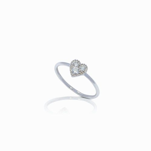 Anel em ouro branco e diamantes - Gota de Luz