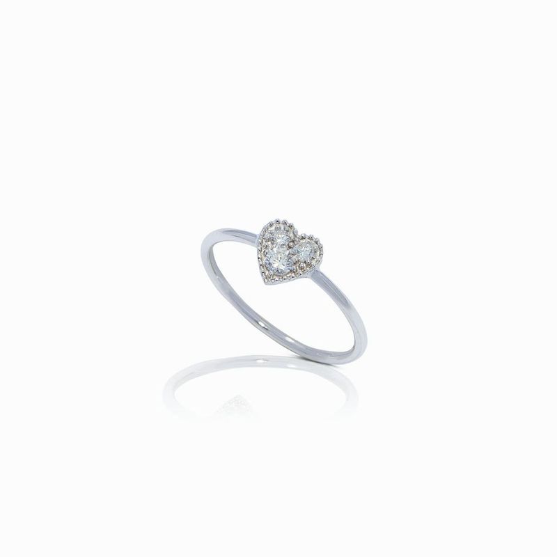 Anel em ouro branco e diamantes - Gota de Luz 0