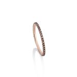 Alian a em ouro rosa e diamantes dark brown - Colors 0