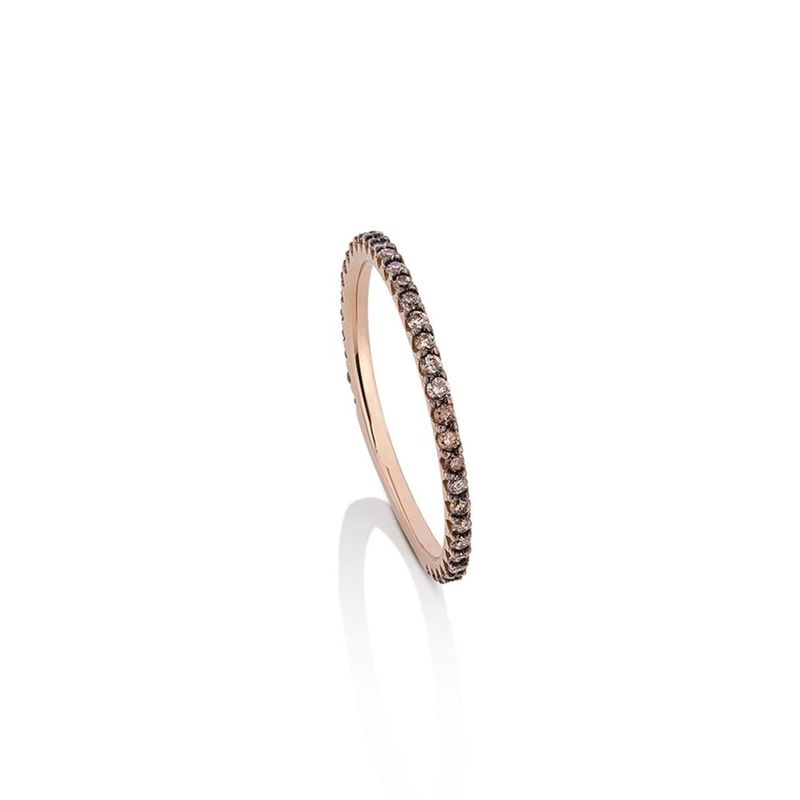 Alian a em ouro rosa e diamantes dark brown - Colors 0