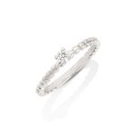 Anel em ouro branco e diamante - solit rio - Be Happy 0