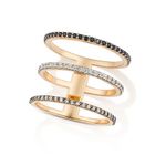 Anel em ouro rosa e diamantes dark brown - Colors 0