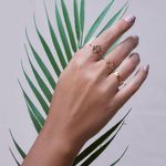 Anel em ouro amarelo  tzavoritas  diamante e safiras - Rainbow 1