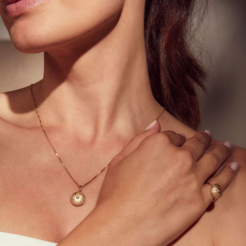 Anel em ouro amarelo e diamante brown - seres do mar - Oceano 3