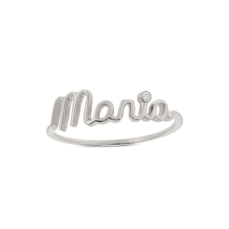 Anel em ouro branco e diamante - personalizado - Selfie 2