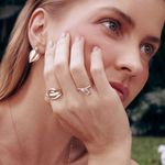 Anel ouro amarelo e branco e diamantes - Bem me Quero 1