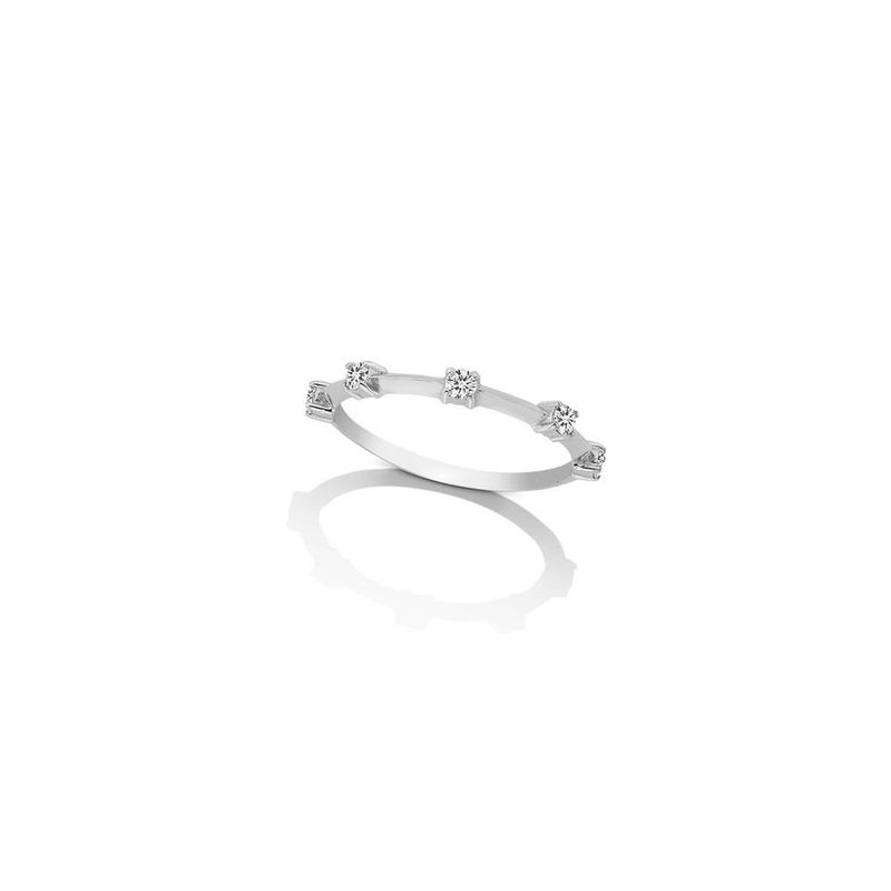 Anel em ouro branco e diamantes - Eternity 0