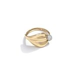 Anel ouro amarelo e branco e diamantes - Bem me Quero 2