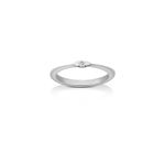 Anel em ouro branco e diamante - Ponto de Luz 0
