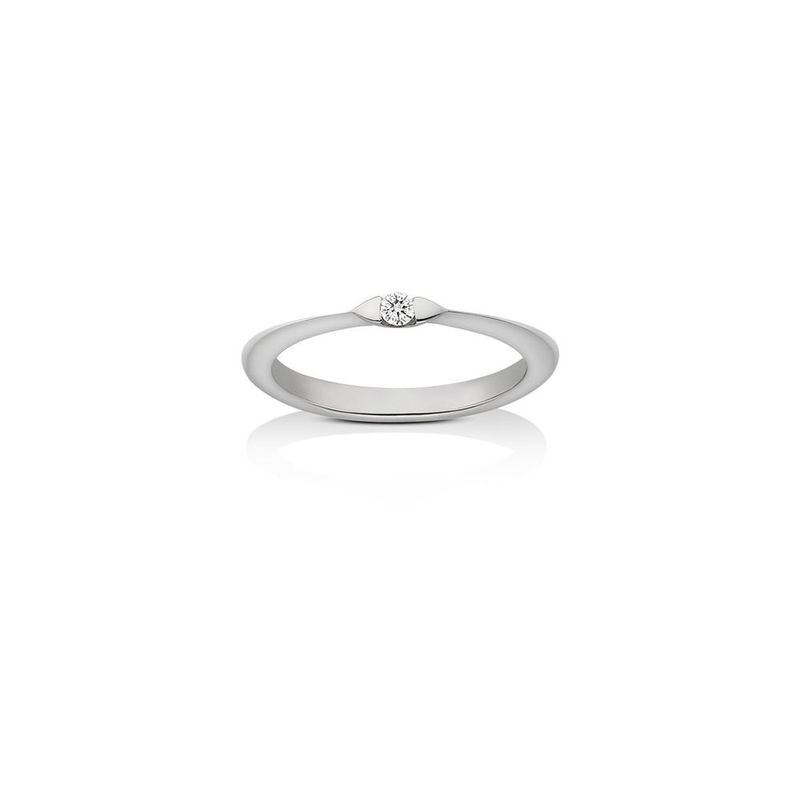 Anel em ouro branco e diamante - Ponto de Luz 0
