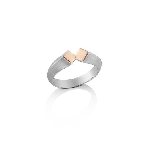 Anel em prata e ouro rosa - Rock Faith