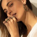 Anel em ouro branco  r dio negro e tanzanitas - Riviera 1