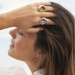 Anel em prata  ouro amarelo e ametista - Aura 1