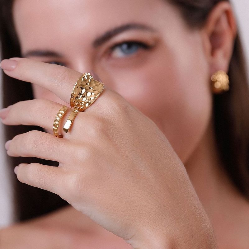 Anel em ouro amarelo - Crocante 1