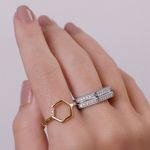 Anel em ouro branco e diamantes - Colm ia 1