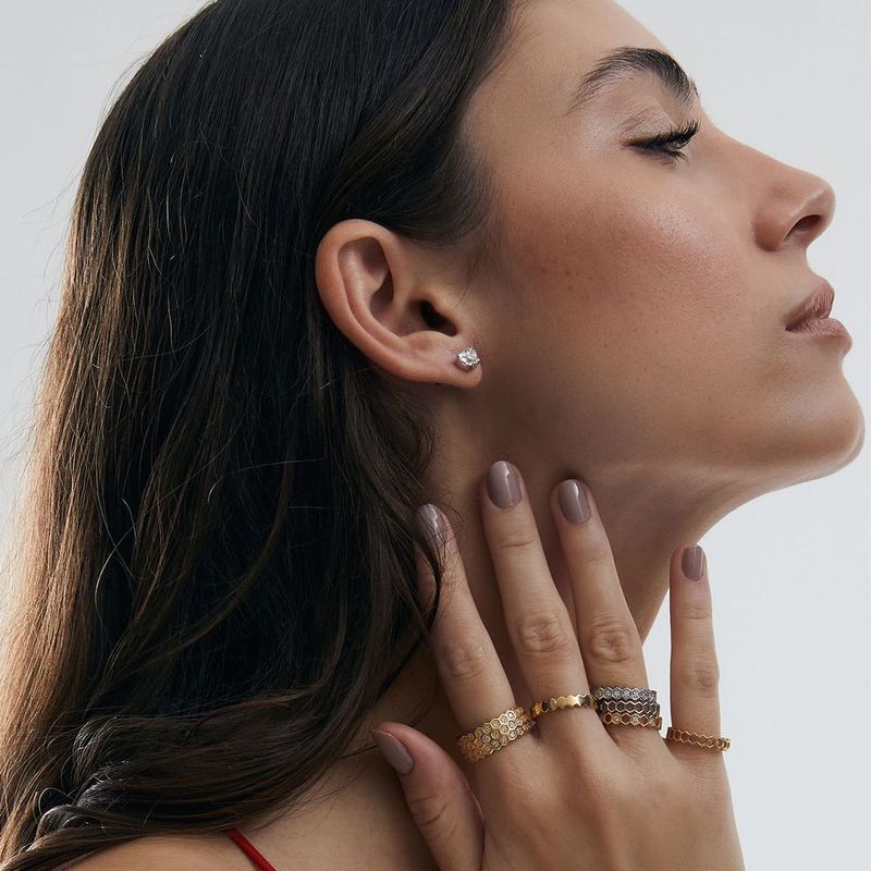 Anel em ouro amarelo e diamantes - Queen Bee 1