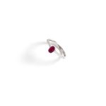 Anel ouro branco rubi diamante Happy Days                                                                                                              0