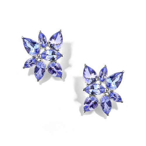 Brinco em ouro branco com tanzanitas - Beloved