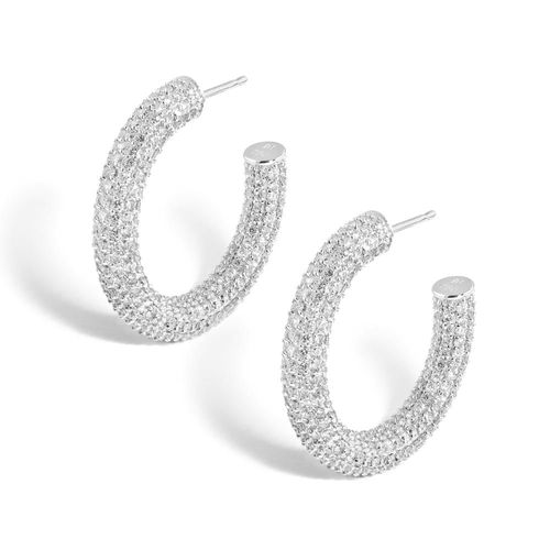 Brinco em ouro branco com diamantes -  Bucatini