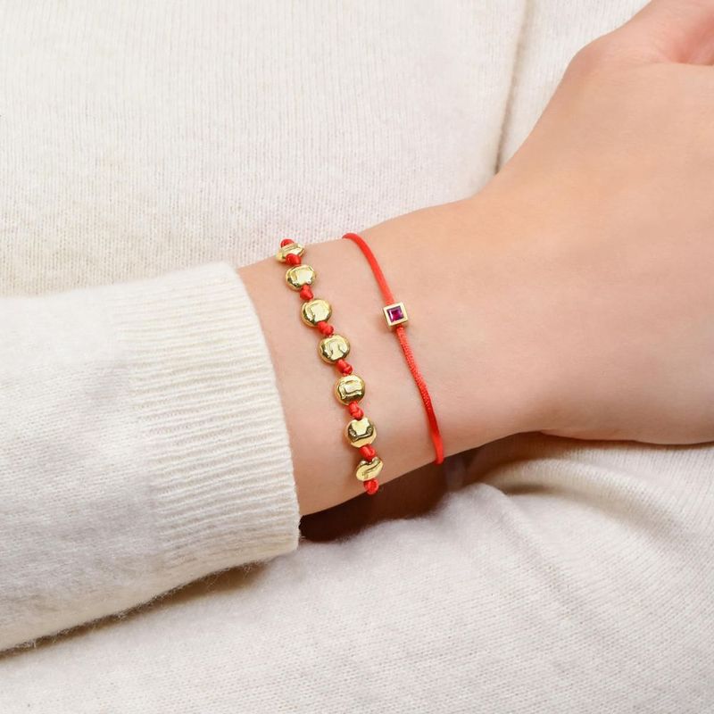 Pulseira em ouro amarelo - Cabala 7 lentilhas 3