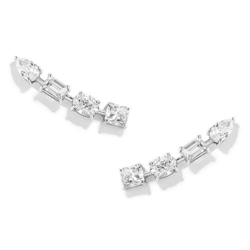 Brinco Earcuff em ouro branco com diamantes - Eternity