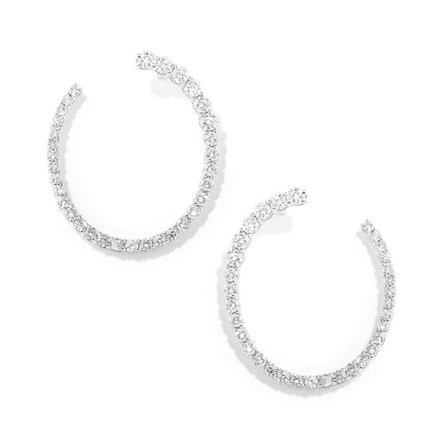 Brinco ouro branco e diamantes Riveira