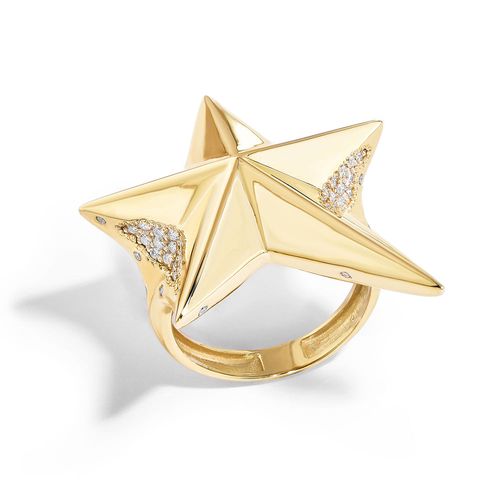 Anel em ouro amarelo com diamantes - Make a Wish