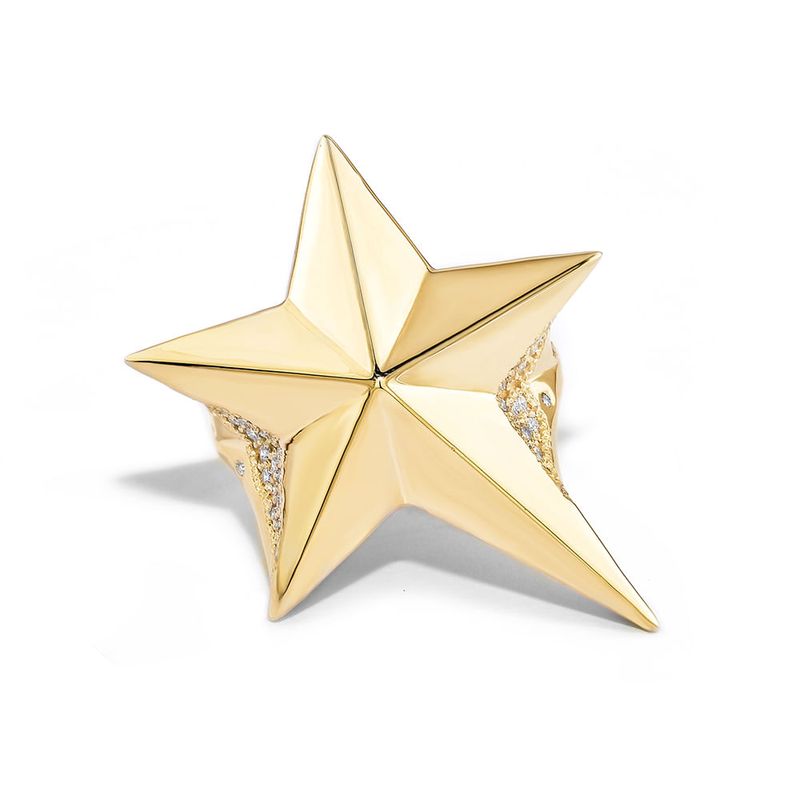 anel em ouro amarelo com diamantes - make a wish-083192-02