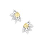 brinco em ouro branco e amarelo com diamantes - canario-097733-01