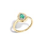 anel em ouro amarelo com esmeralda e diamantes - heritage-097962-01