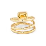 anel em ouro amarelo com citrino - emerald cut-098020-01