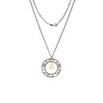 Colar em ouro amarelo  prata e r dio negro - mandala dos signos - Signos 1