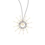 Colar em ouro amarelo  prata e r dio negro - mandala dos signos - Signos 0