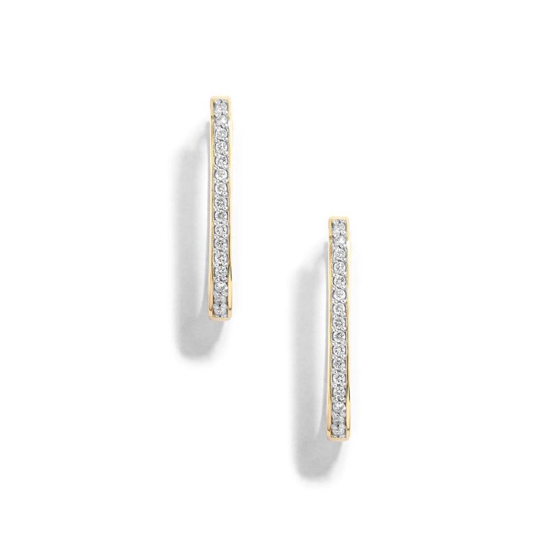 brinco em ouro amarelo com diamantes - retangular-097949-02