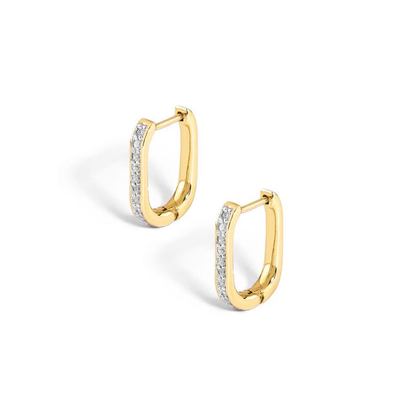 brinco em ouro amarelo com diamantes - retangular-097950-01