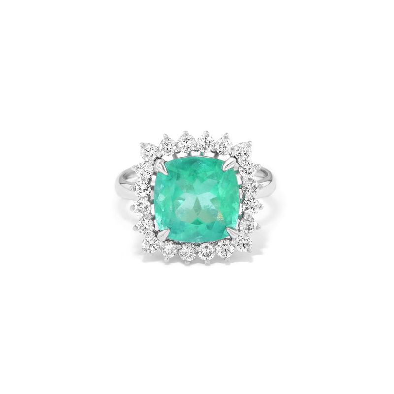 anel em ouro branco com esmeralda e diamantes - classic-060935-02