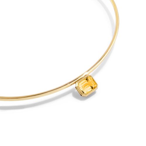 Colar em ouro amarelo com citrino - Emerald Cut