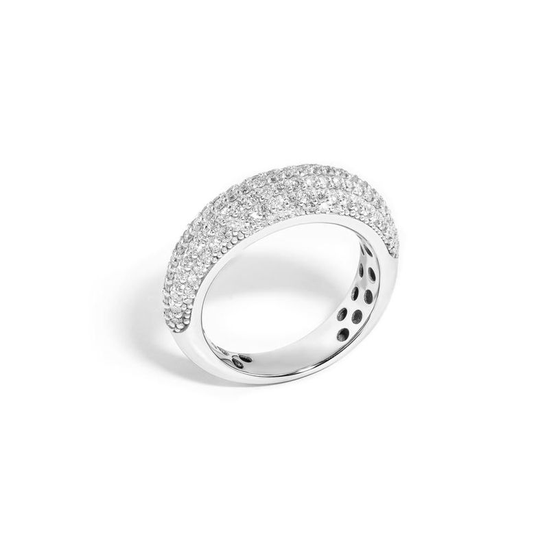 anel em ouro branco com diamantes - bucatini-097967-01