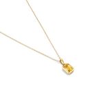 pingente em ouro amarelo com citrino - emerald cut-097811-02