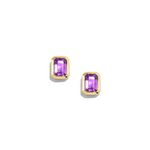 brinco em ouro amarelo com ametistas - emerald cut-097807-01