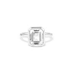 anel em ouro branco com topazio branco - emerald cut-097898-02