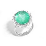 anel em ouro branco com esmeraldas e diamantes - classic emerald-097664-01